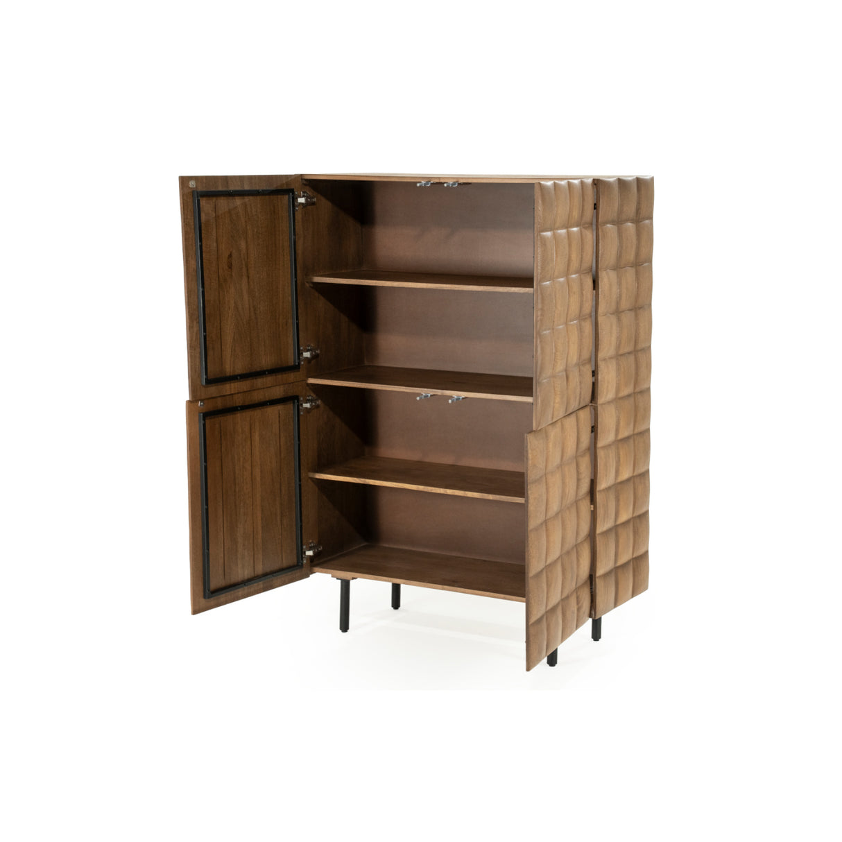   Square Pattern Wooden Cabinet | Oroa.com