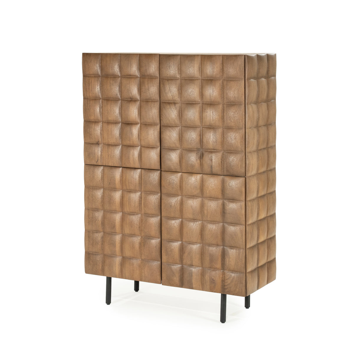   Square Pattern Wooden Cabinet | Oroa.com