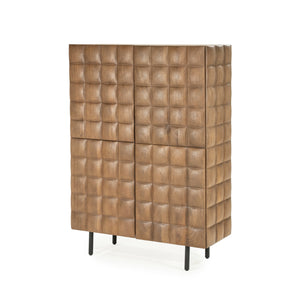   Square Pattern Wooden Cabinet | Oroa.com