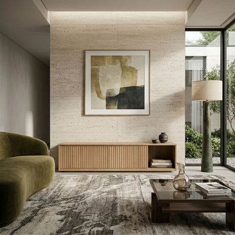   Fluted Oak TV Cabinet S | Oroa.com