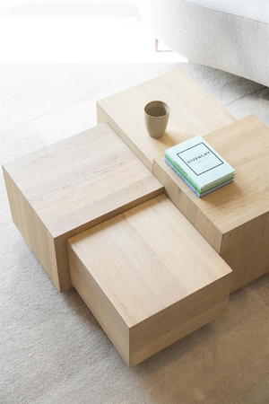 Multilayered Square Oak Coffee Table | Eleonora Quinten | Oroa.com
