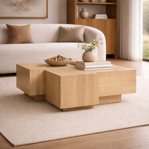   Multilayered Square Oak Coffee Table | Oroa.com