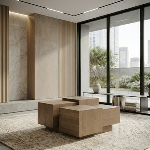   Multilayered Square Oak Coffee Table | Oroa.com