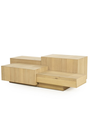 Multilayered Rectangular Oak Coffee Table | Eleonora Quinten | Oroa.com