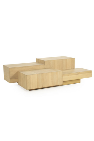 Multilayered Rectangular Oak Coffee Table | Eleonora Quinten | Oroa.com