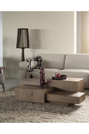 Multilayered Rectangular Oak Coffee Table | Eleonora Quinten | Oroa.com
