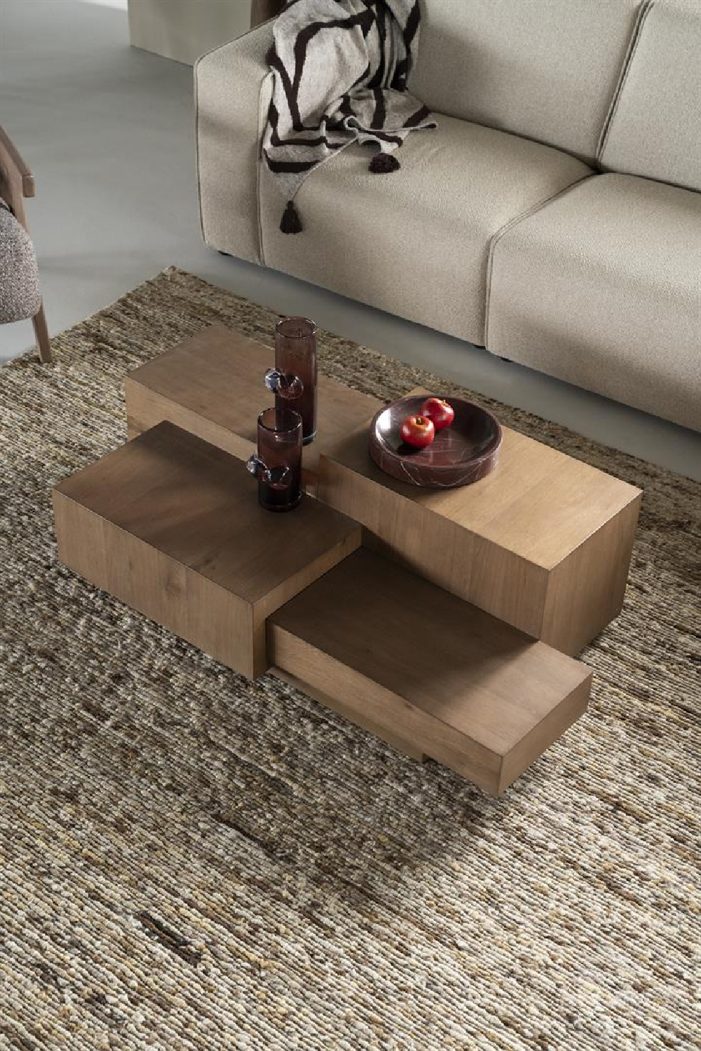 Multilayered Rectangular Oak Coffee Table | Eleonora Quinten | Oroa.com