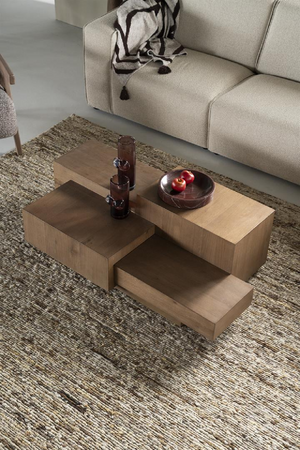 Multilayered Rectangular Oak Coffee Table | Eleonora Quinten | Oroa.com