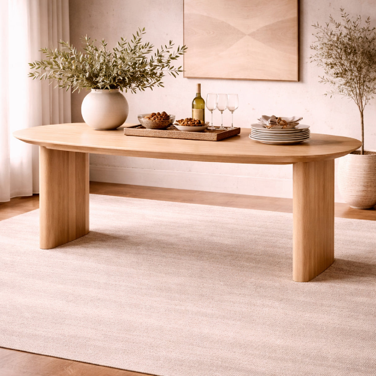   Oak Scandinavian Dining Table M | Oroa.com