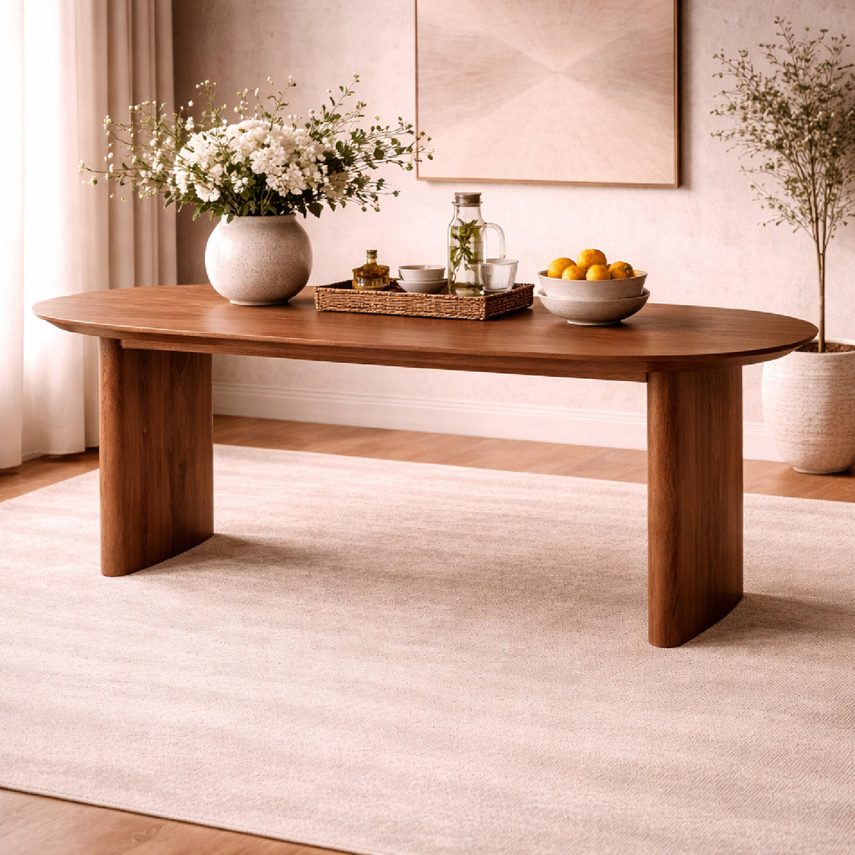   Oak Scandinavian Dining Table L | Oroa.com