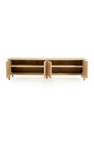 Oak Wood 4-Door TV Cabinet | Eleonora Jake | OROA.com