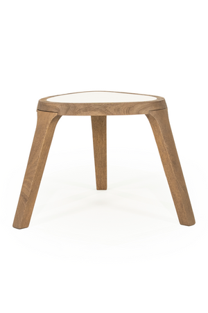 White Marble Triangular Side Table | Eleonora Fred | OROA.com