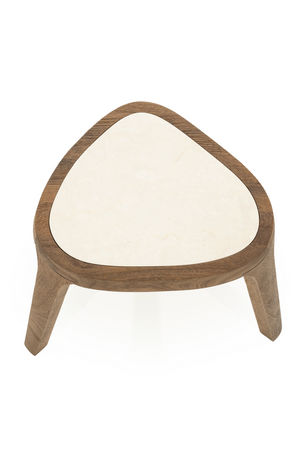 White Marble Triangular Side Table | Eleonora Fred | OROA.com