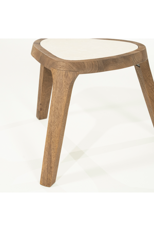 White Marble Triangular Side Table | Eleonora Fred | OROA.com