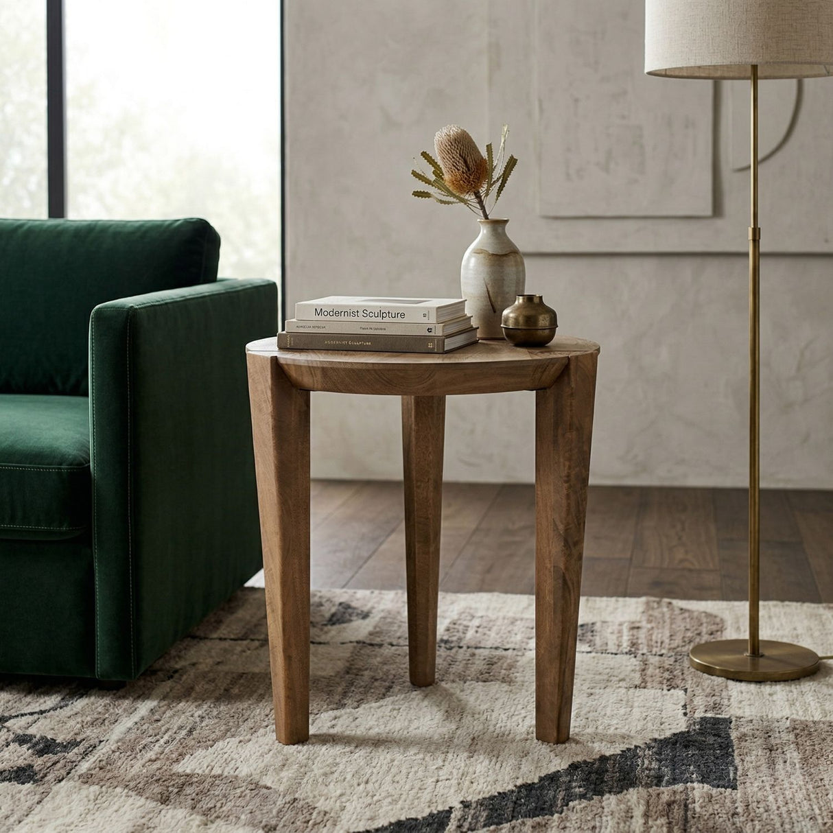   Three-Legged Mango Side Table | Oroa.com