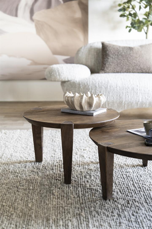 Round Mango Wood Coffee Table | Eleonora Davina | Oroa.com