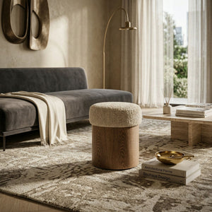   Cushioned Ash Wood Stool | Oroa.com