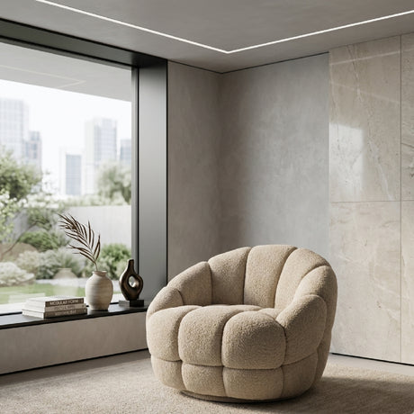   Round Channeled Lounge Chair | Oroa.com