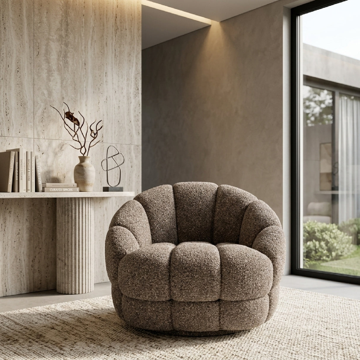   Round Channeled Lounge Chair | Oroa.com
