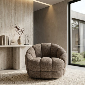   Round Channeled Lounge Chair | Oroa.com