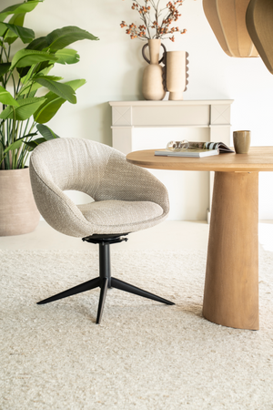 Rounded Open-Back Swivel Chair | Eleonora Nol | Oroa.com