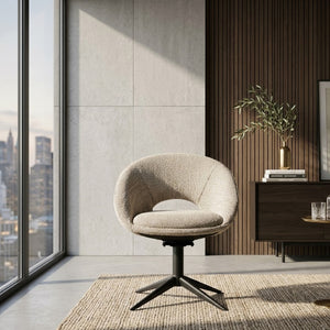   Rounded Open-Back Swivel Chair | Oroa.com