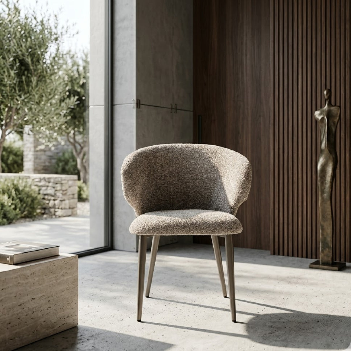   Curved Back Upholstered Dining Chair | Oroa.com