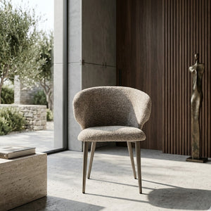   Curved Back Upholstered Dining Chair | Oroa.com