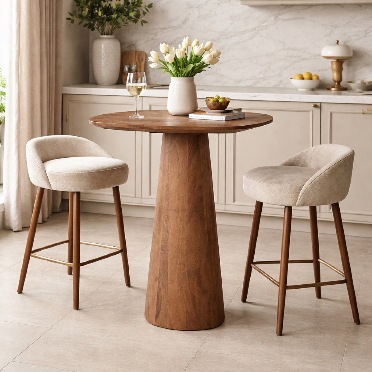   Painted Mango Wood Counter Table | Oroa.com