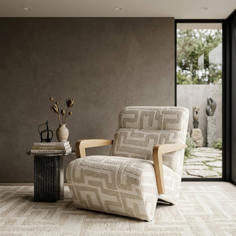   Printed Fabric Lounge Armchair | Oroa.com
