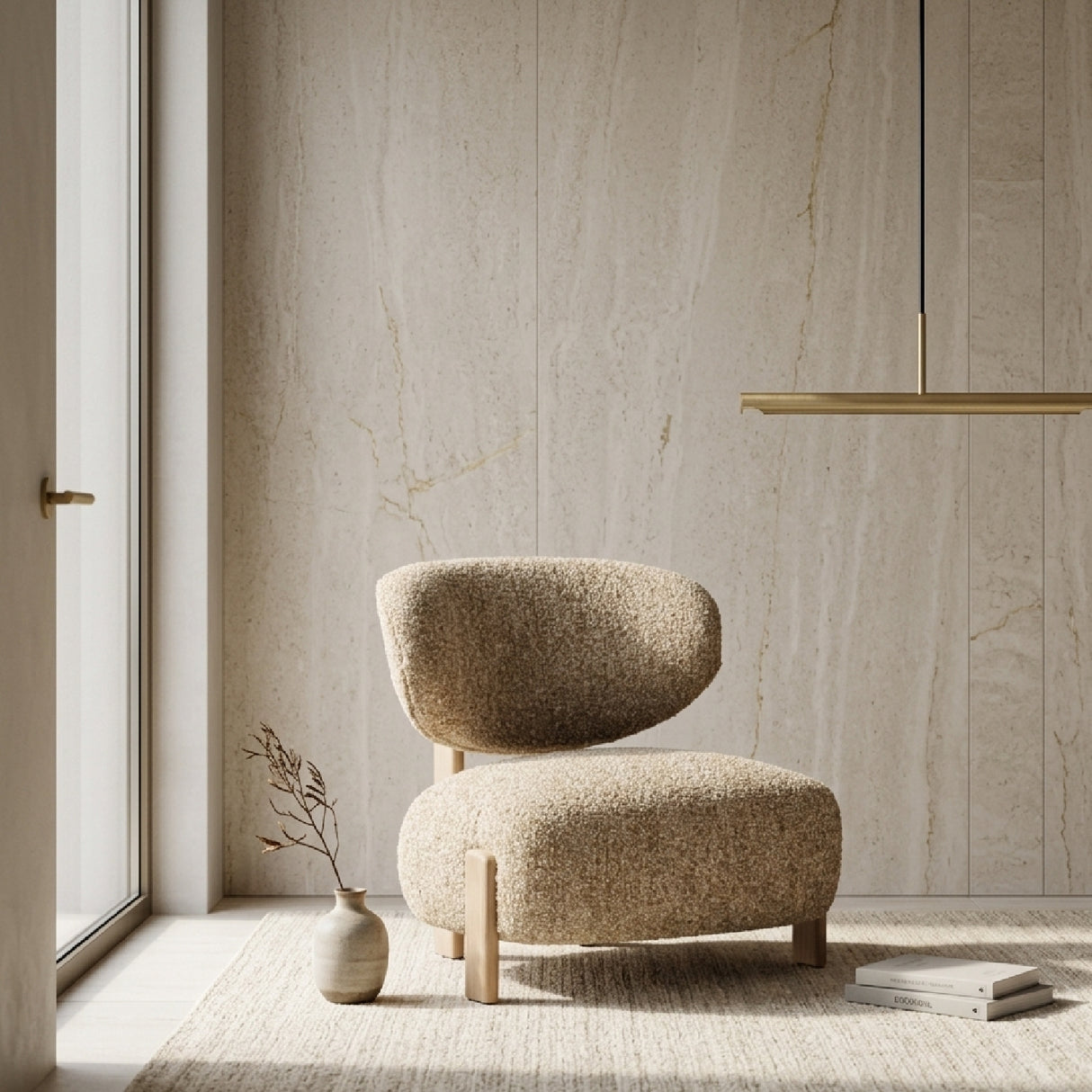   Cushioned Minimalist Lounge Chair | Oroa.com