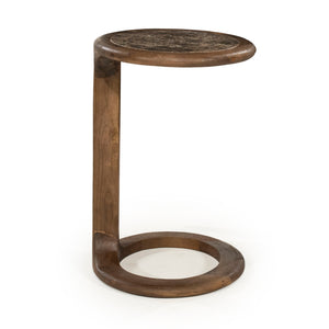   Wood Framed Marble Side Table | Oroa.com