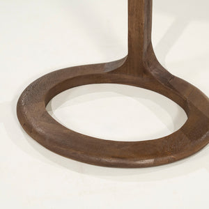   Wood Framed Marble Side Table | Oroa.com