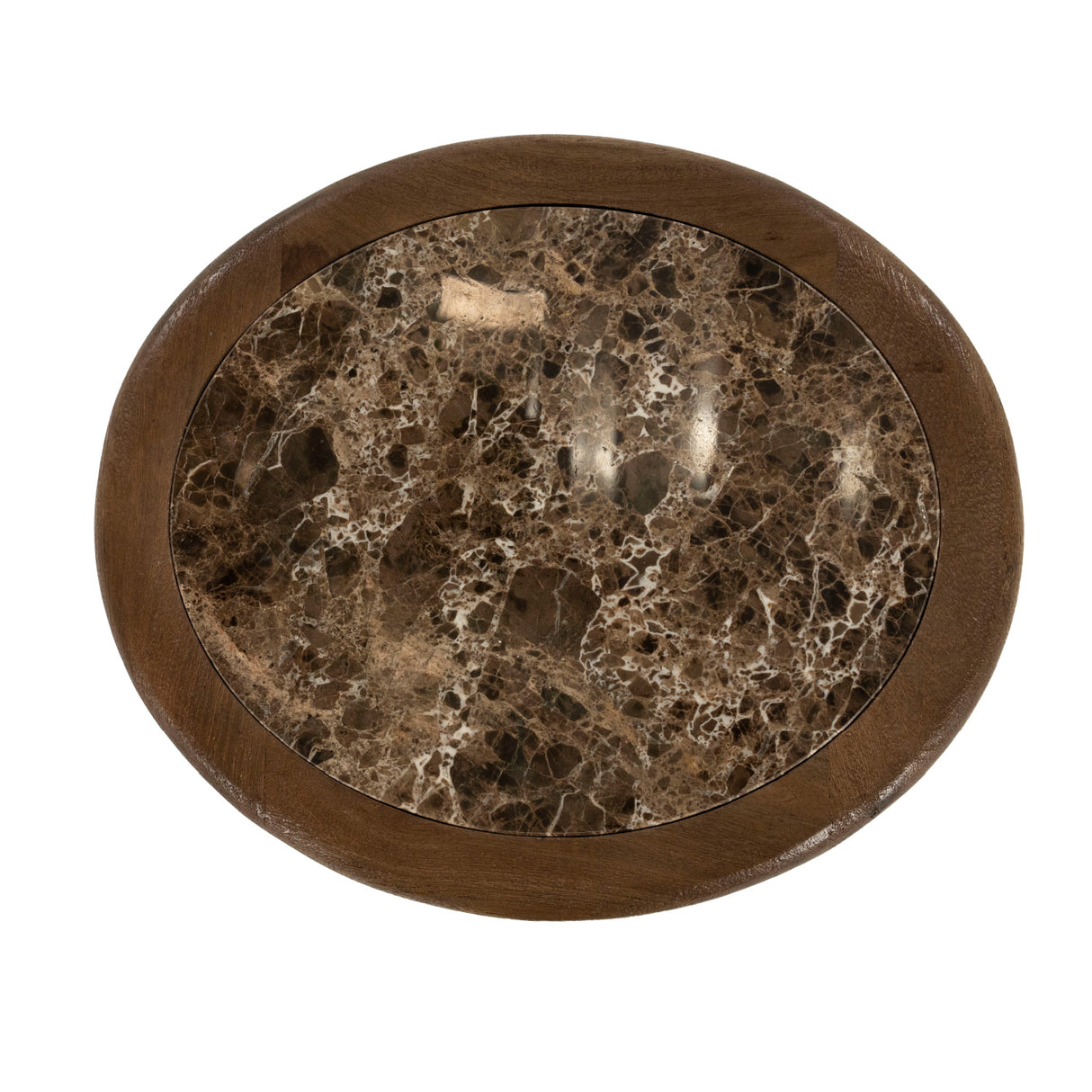   Wood Framed Marble Side Table | Oroa.com