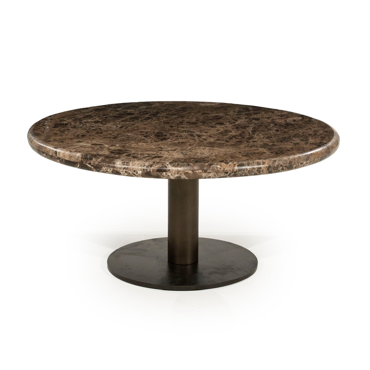   Brown Marble Pedestal Coffee Table | Oroa.com