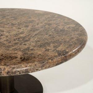   Brown Marble Pedestal Coffee Table | Oroa.com