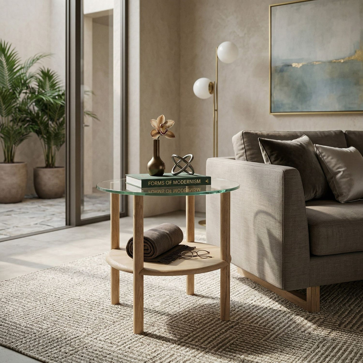   Glass Top Side Table | Oroa.com