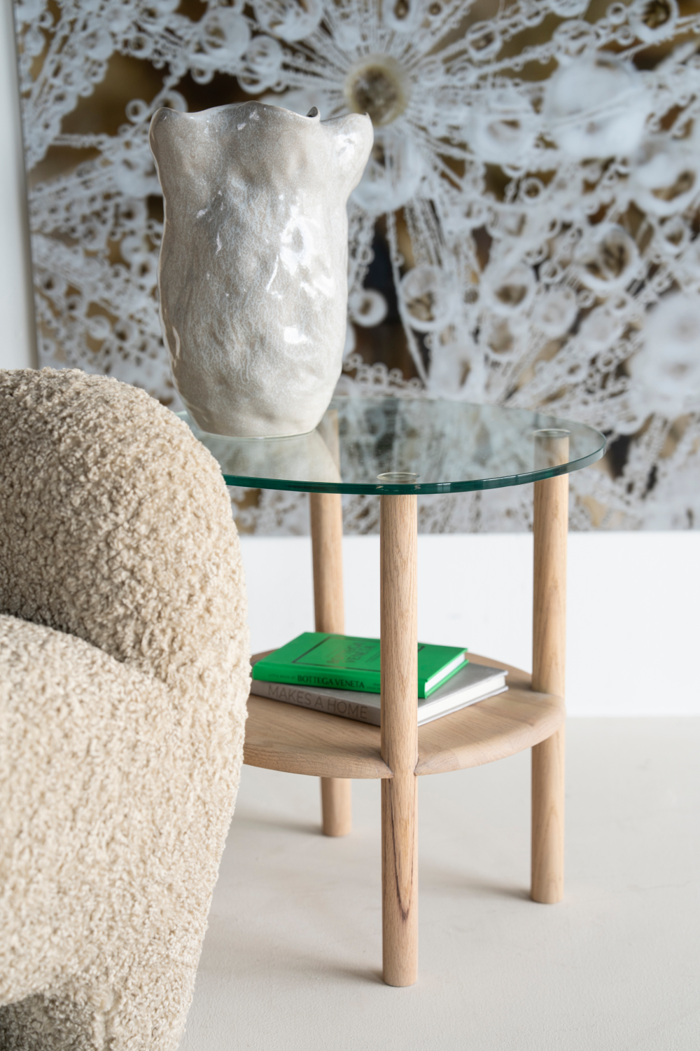 Glass Top Side Table | Eleonora Cleo | Oroa.com
