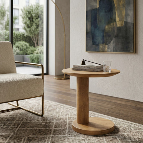   Mango Wood Oval Side Table | Oroa.com