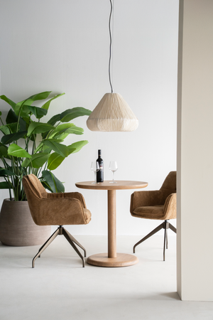   Round Mango Wood Bistro Table | Oroa.com