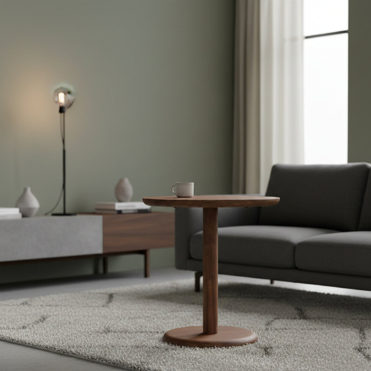   Round Mango Wood Bistro Table | Oroa.com