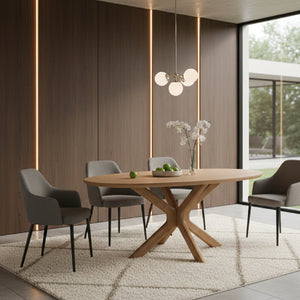   Wooden Matrix Base Dining Table S | Oroa.com