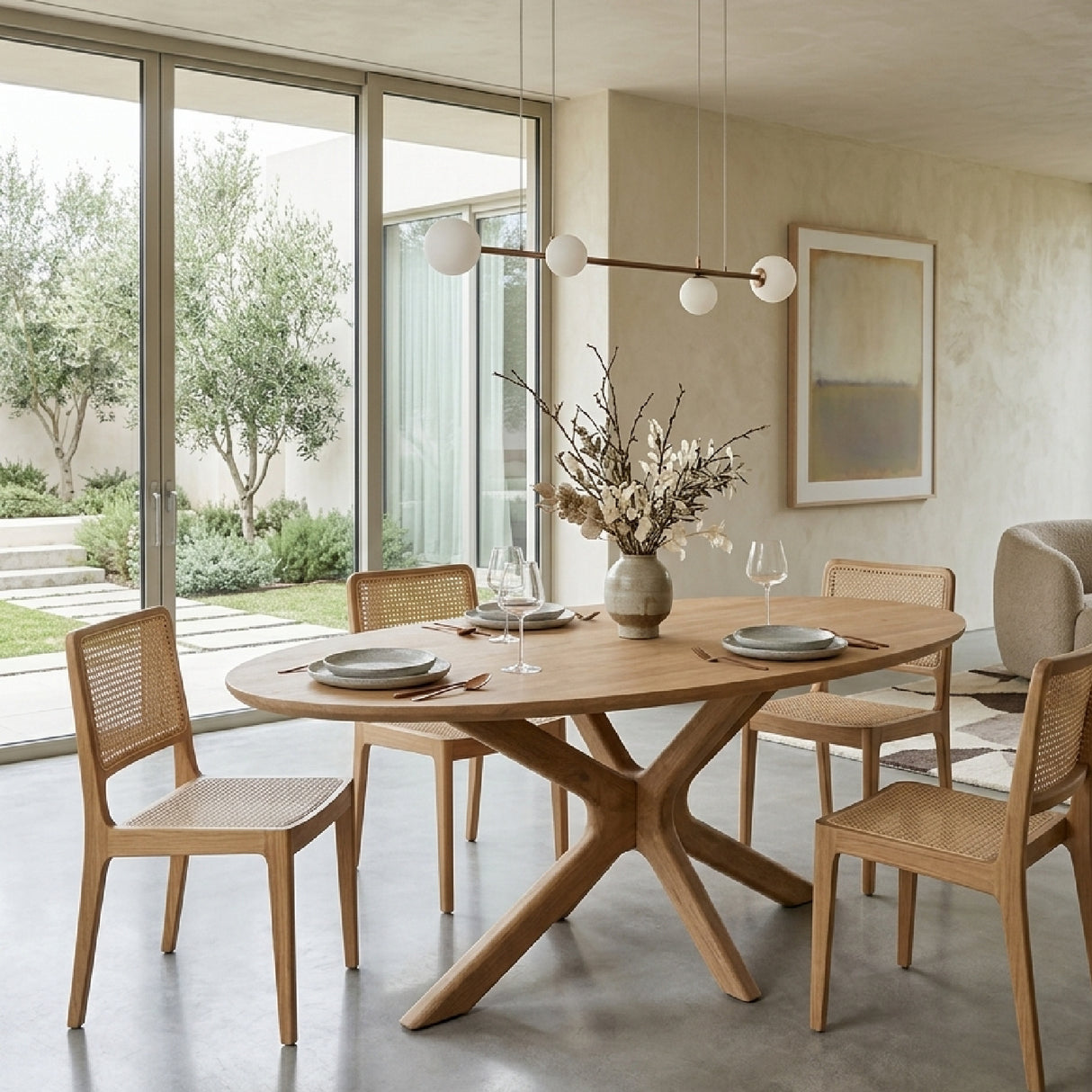   Modern European furniture - Wooden Matrix Base Dining Table M - www.oroa.com | Oroa.com