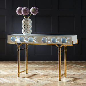 Blue Cabochons 2-Drawer Console | Jonathan Adler | Oroa.com