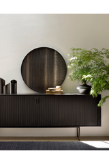 Varnished Teak Industrial Sideboard | Ethnicraft Roller Max | Oroa.com
