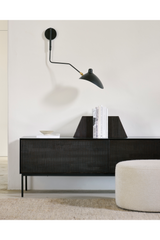 Varnished Teak Industrial Sideboard | Ethnicraft Roller Max | Oroa.com