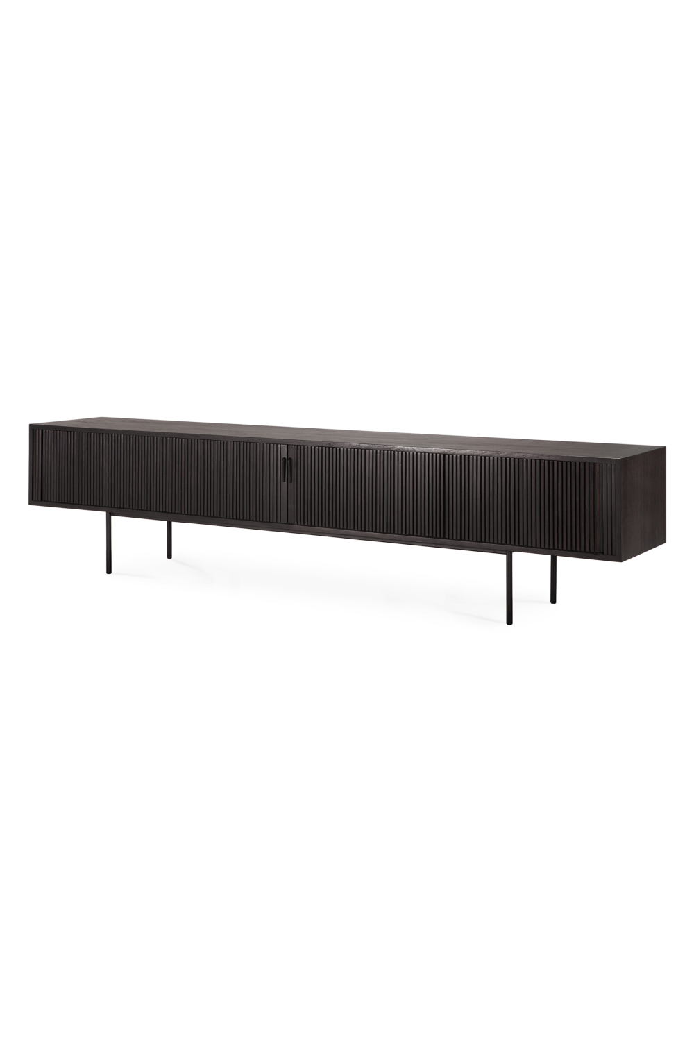 Black Teak TV Cupboard | Ethnicraft Roller Max | Oroa.com