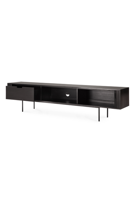 Black Teak TV Cupboard | Ethnicraft Roller Max | Oroa.com