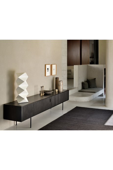 Black Teak TV Cupboard | Ethnicraft Roller Max | Oroa.com