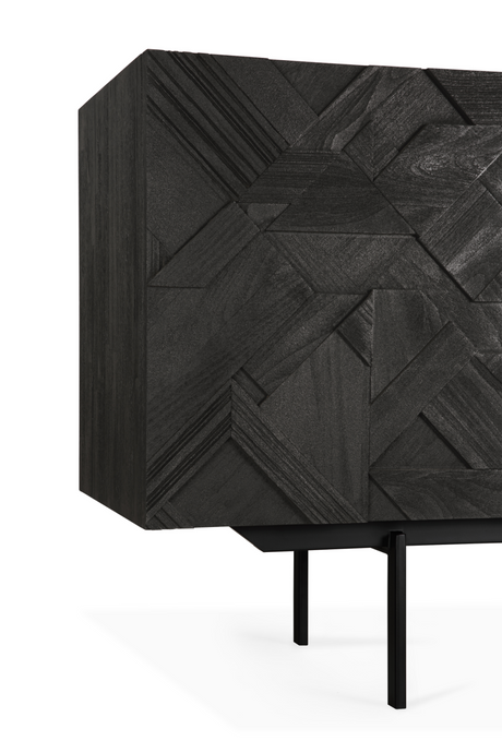 Black Teak Sideboard – Graphic – teak finish alternate view 20